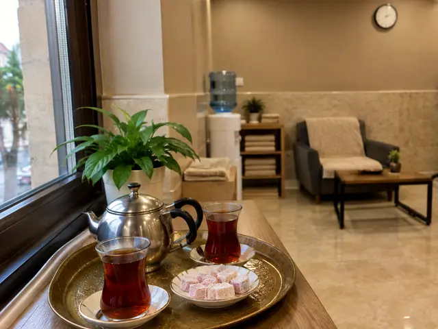 Çay servisi hazır bekleme salonu — Tarabya, Masaj Salonun